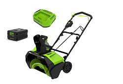 Снегоуборщик GREENWORKS GD60PSTK4 (60V с АКБ и ЗУ)