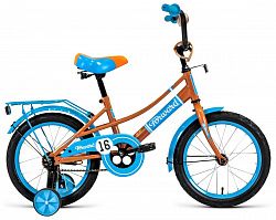 Велосипед FORWARD AZURE 16 (2021) (бежевый-голубой)