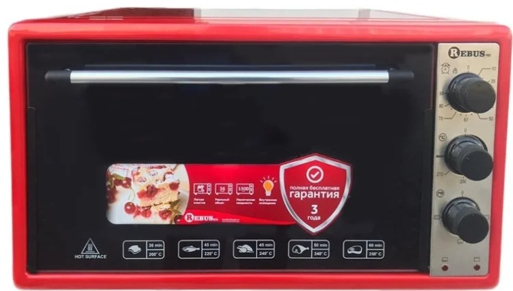 Фото Настольная духовка REBUS PRO-3645 36L Inox Red