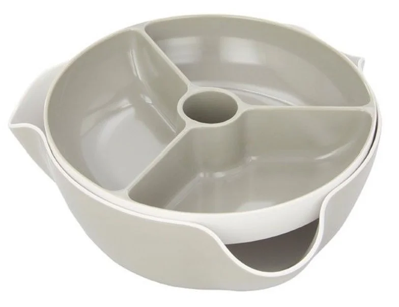 Фото Блюдо для снека JOSEPH JOSEPH Double Dish Large белое/серое (70074)