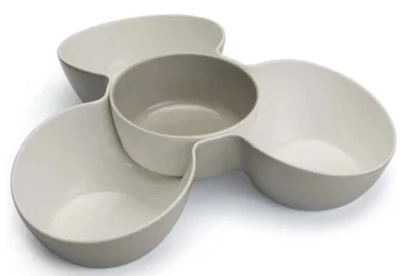 Фото Блюдо для снека JOSEPH JOSEPH Triple Dish белое/серое (70072)