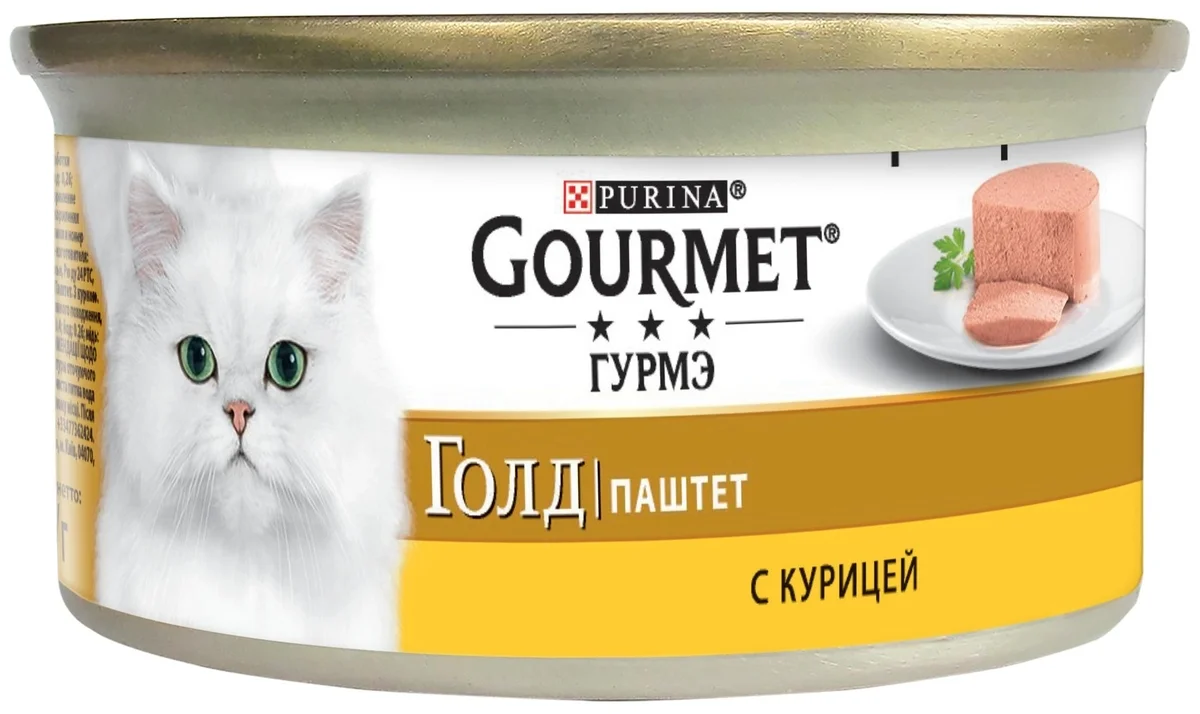 Фото Корм для кошек PURINA Gourmet Gold паштет курица 85 гр