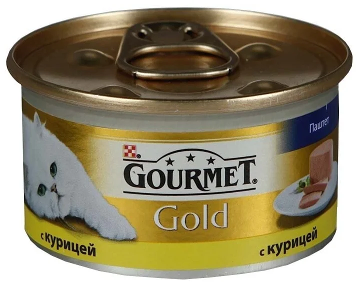 Картинка Корм для кошек PURINA Gourmet Gold паштет курица 85 гр