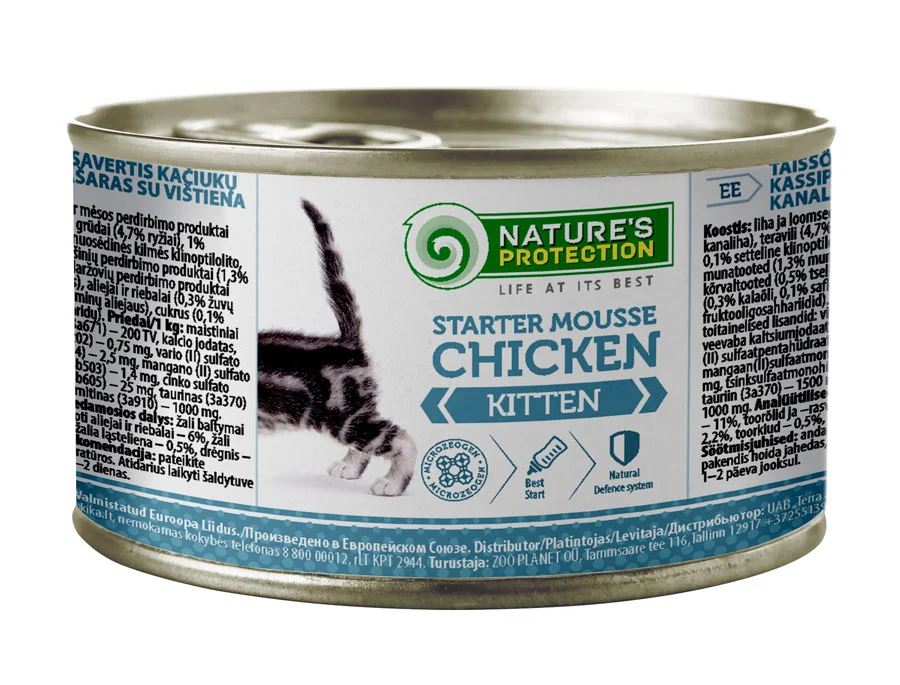 Фото Консервированный корм Nature‘s Protection Kitten Starter Mousse Chicken 200 g для котят