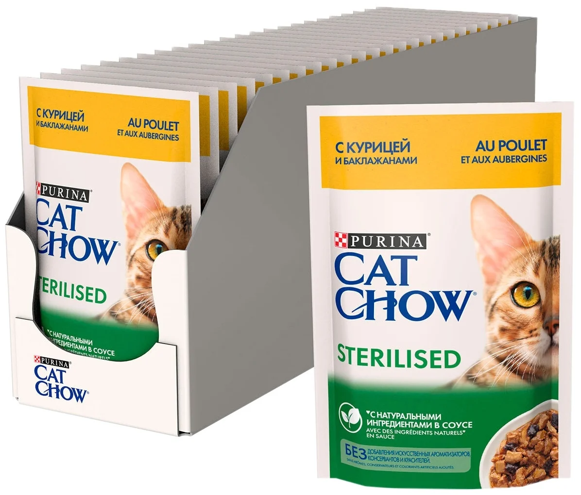 Фото Корм для кошек PURINA Cat Chow д/СтерилКош ГвЖ Кур&Бак 26x85г 85 гр