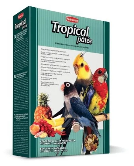 PADOVAN Tropical patee комплексный/фруктовый для средних попугаев. (700 гр.) 000909