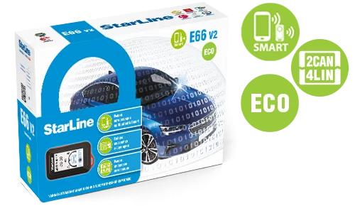 Автосигнализация Star Line E66 V2 BT ECO 2CAN-4LIN