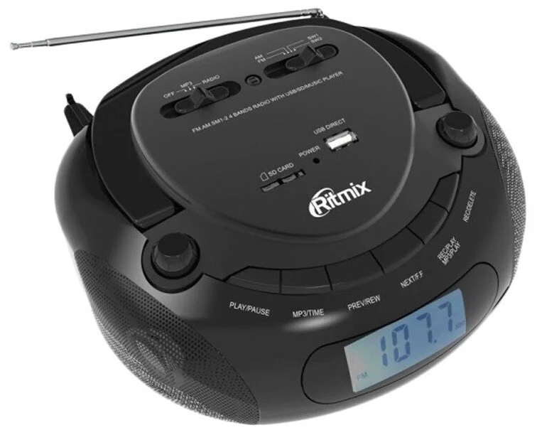 Фотография Магнитола RITMIX RBB-030BT Black
