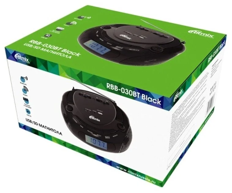 Картинка Магнитола RITMIX RBB-030BT Black