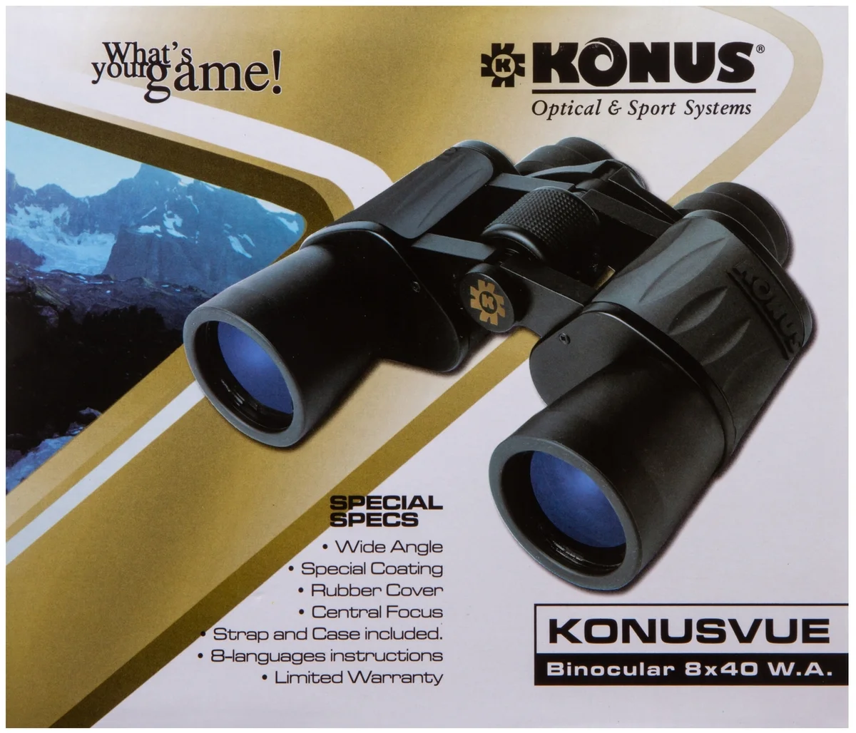 Бинокль KONUS KONUSvue 8x40 WA Казахстан