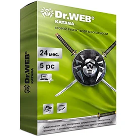 Фото Антивирус Dr.Web Katana на 24 м., 5 ПК, новая лицензия (LHM-KK-24M-5-A3)