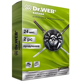 Фото Антивирус Dr.Web Katana на 24 м., 2 ПК, продление лицензии (LHM-KK-24M-2-B3)