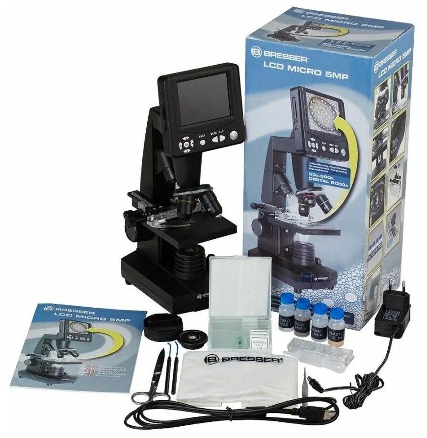 Микроскоп BRESSER LCD 50x-2000x Казахстан
