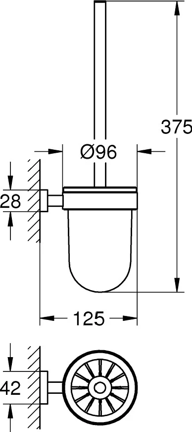Фото Ёршик GROHE Essentials Cube 40513001