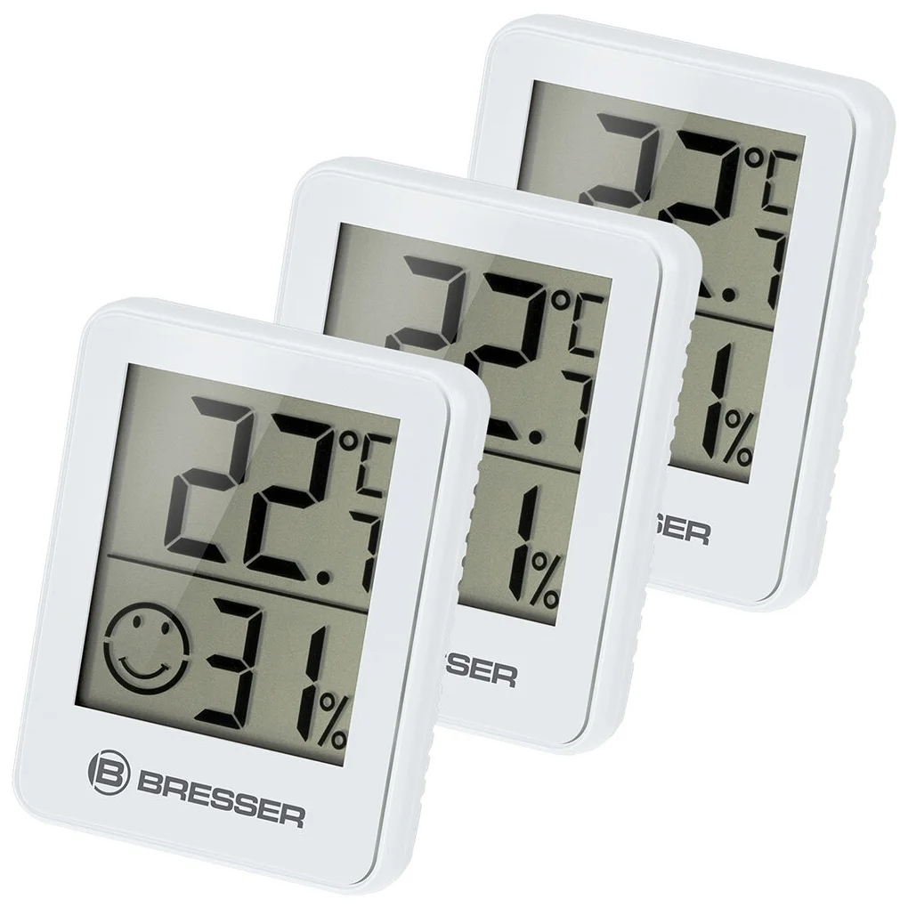 Гигрометр и термометр BRESSER Temeo Hygro, набор 3 шт. White