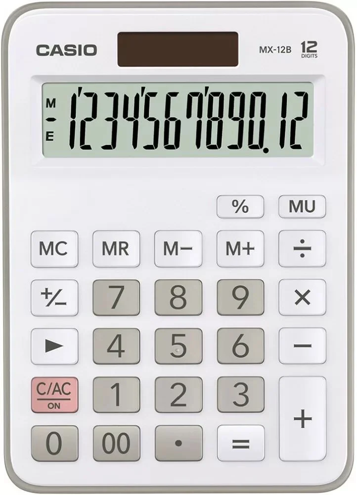Калькулятор настольный CASIO MX-12B-WE-W-EC