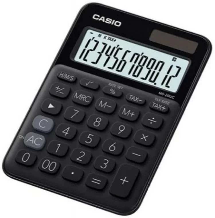 Фото Калькулятор настольный CASIO MS-20UC-BK-W-EC