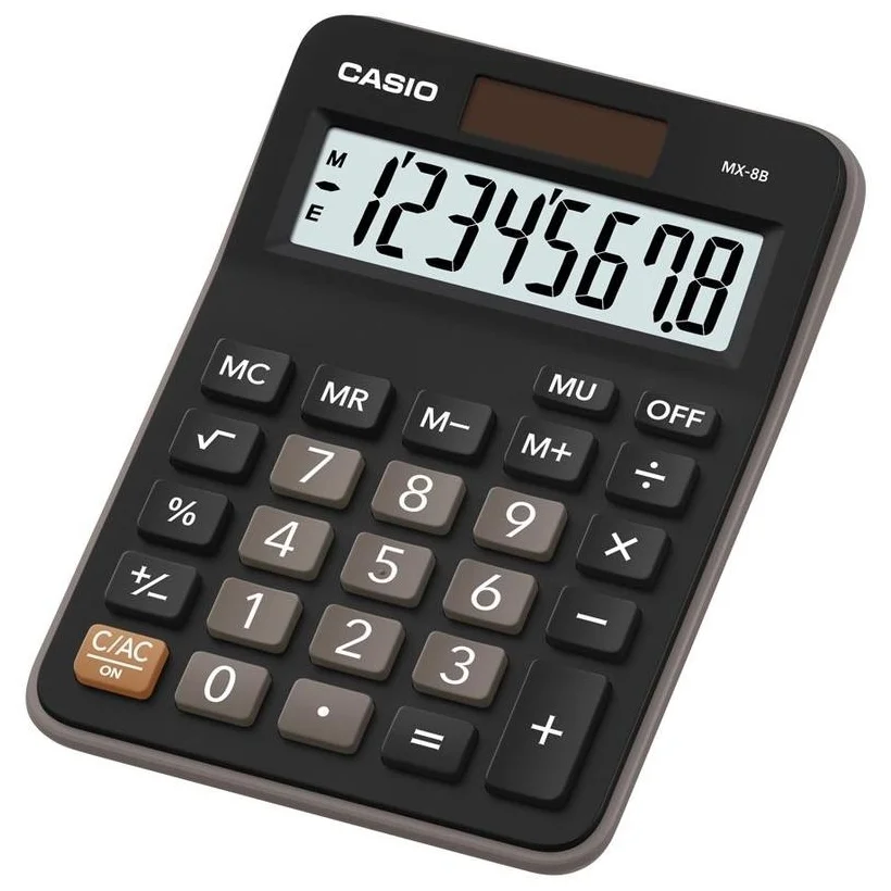 Фото Калькулятор настольный CASIO MX-8B-BK-W-EC