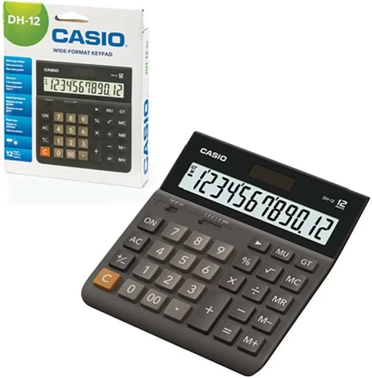 Фото Калькулятор настольный CASIO DH-12-BK-S-EP