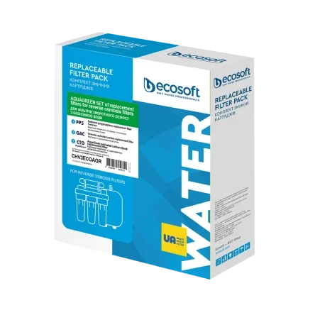 Фотография Комплект картриджей ECOSOFT Premium 1-2-3 (жесткость, хлор, тяжелые металлы, фен) (CHV3ECO)