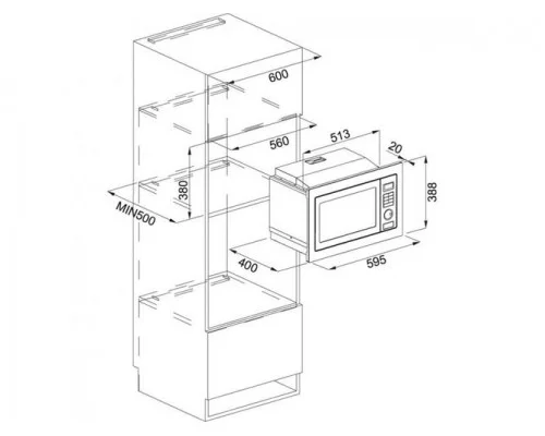 Фото Встраиваемая микроволновая печь FRANKE FMW 250 CR2 G BK