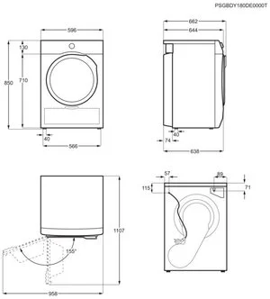 Сушильная машина ELECTROLUX EW8HR258B Казахстан