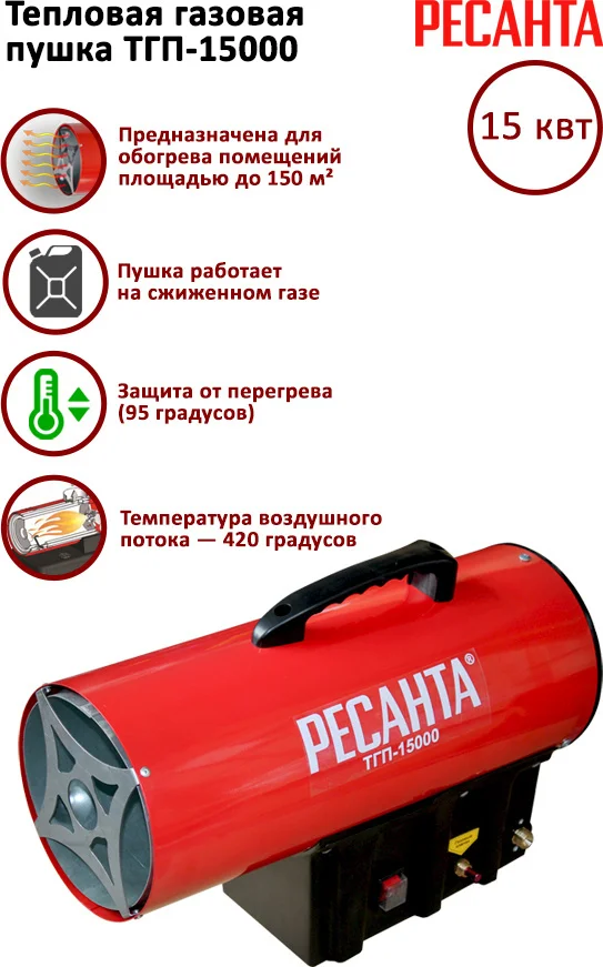 Фото Тепловая пушка РЕСАНТА ТГП-15000 (67/1/14)