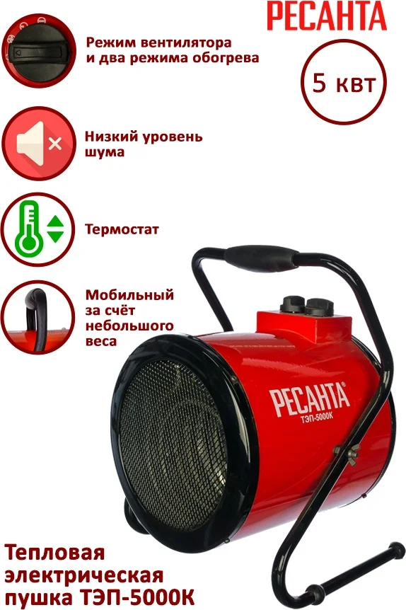 Цена Тепловая пушка РЕСАНТА ТЭП-5000К (67/1/5)