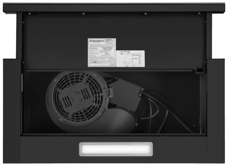 Картинка Вытяжка MAUNFELD Clyde 50 Black Glass