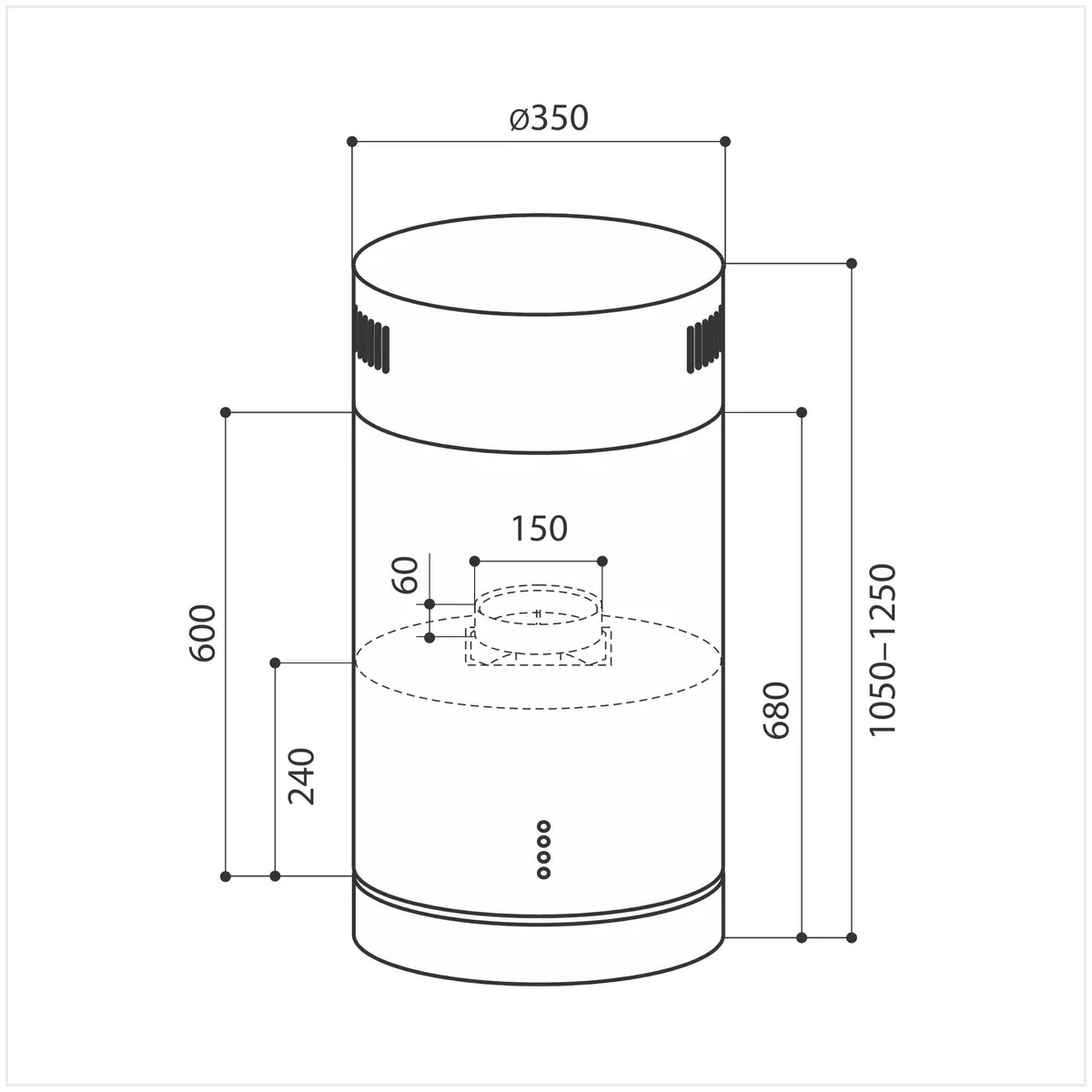 Цена Вытяжка LEX TUBO ISOLA 350 INOX
