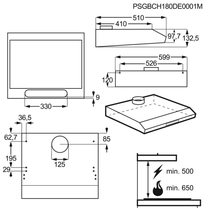 Цена Вытяжка ELECTROLUX EFU9216W