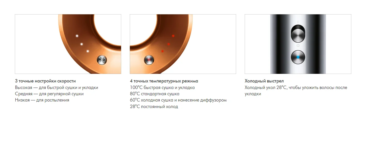 Фотография Фен DYSON HD08 Nickel-Copper