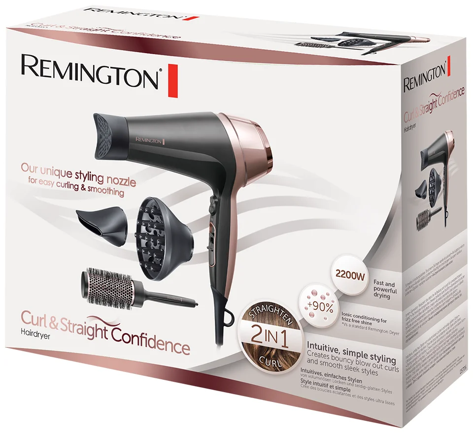 Фотография Фен-щетка REMINGTON Curl & Straight Confidence D5706
