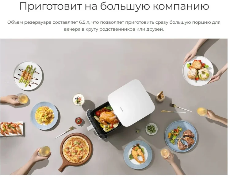 Аэрогриль XIAOMI Smart Air Fryer White 6.5L (MAF10) Казахстан