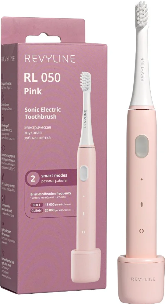 Электрическая зубная щетка Revyline RL 050 Pink