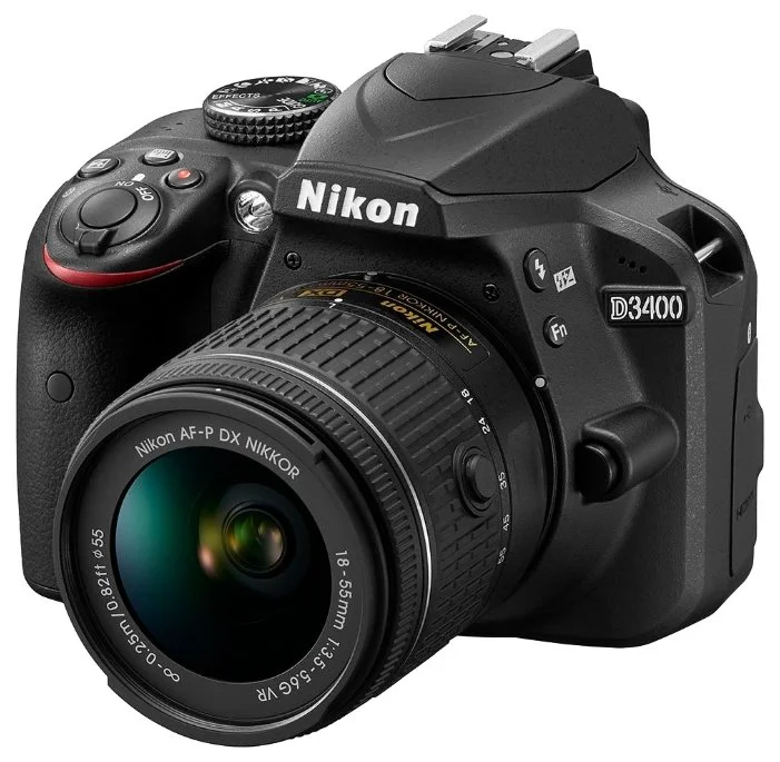 Зеркальная фотокамера NIKON D3400 (BK) (DX) AF-P 18-55 non VR (DX)