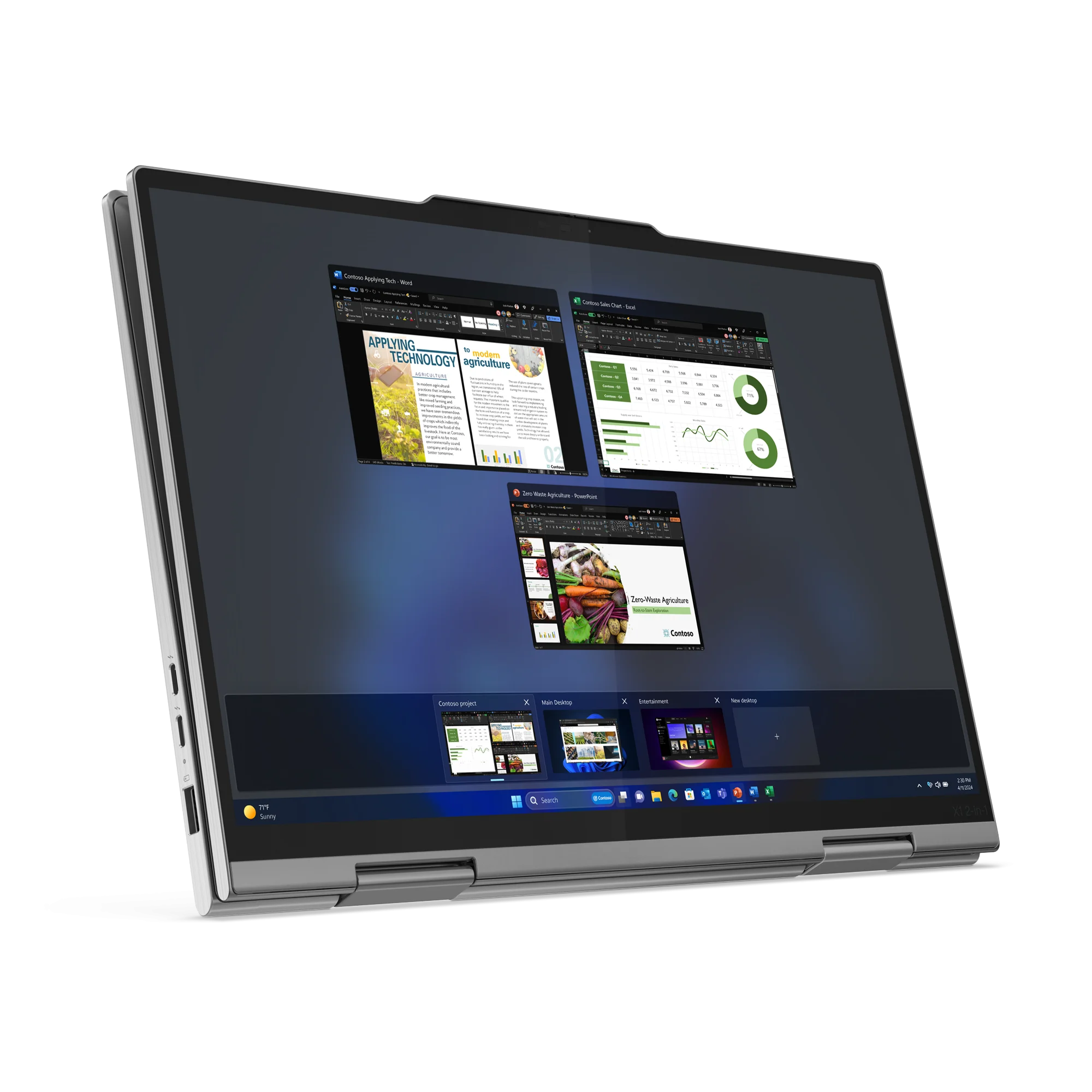 Фотография Ноутбук LENOVO ThinkPad X1 2in1 Yoga G9 14'wuxga/ultra 7-155h/32gb/1Tb/Int/Dos (21KE006ART)