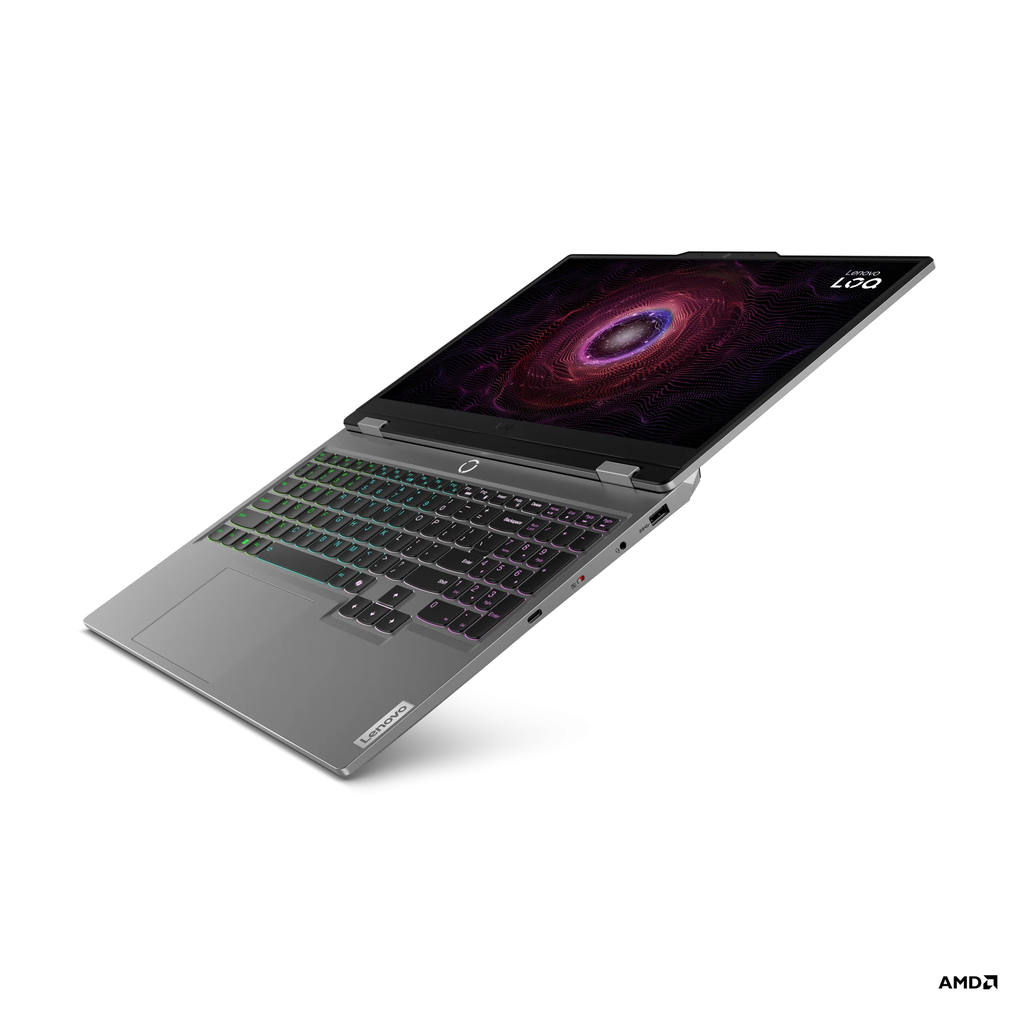 Картинка Ноутбук LENOVO LOQ 15.6"FHD/Ryzen 7-8845HS/16gb/1TB/GF RTX4060 8GB/NOS (83DX00BJRK)