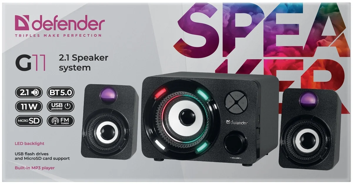 Цена Акустическая система DEFENDER 2.1 G11 Black