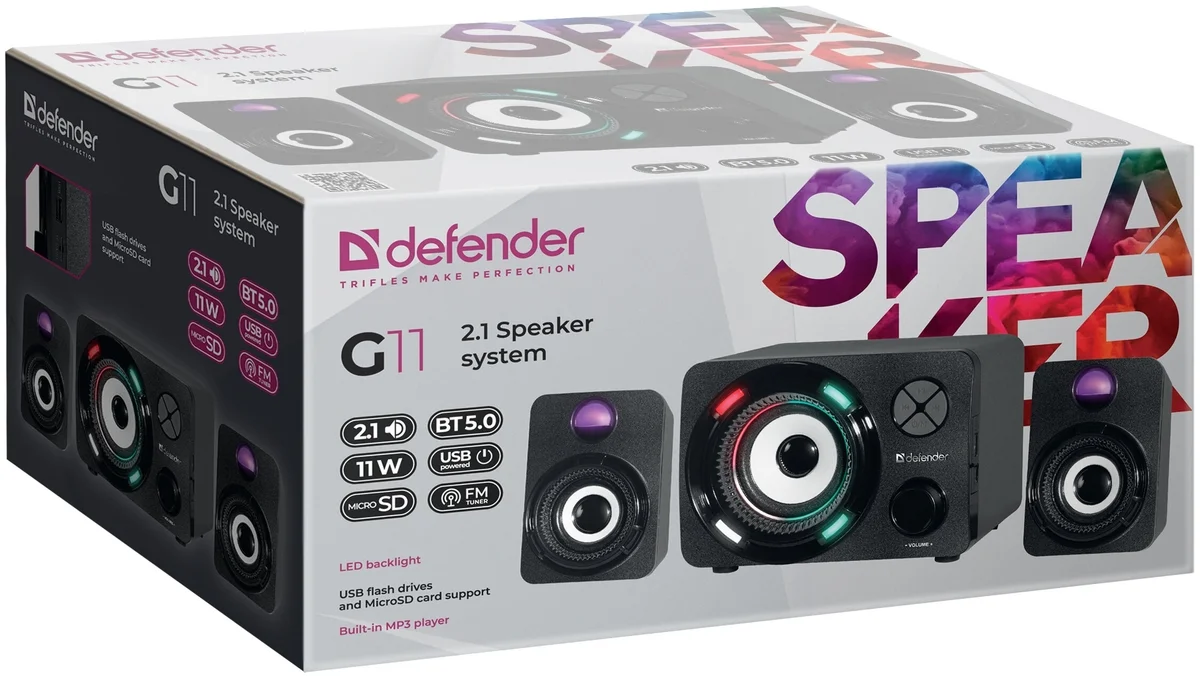 Купить Акустическая система DEFENDER 2.1 G11 Black