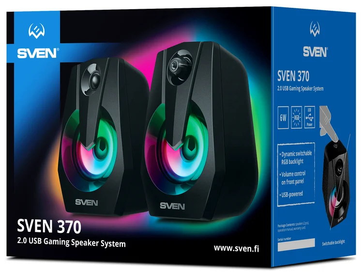 Колонки SVEN 370 Black (SV-020552) Казахстан