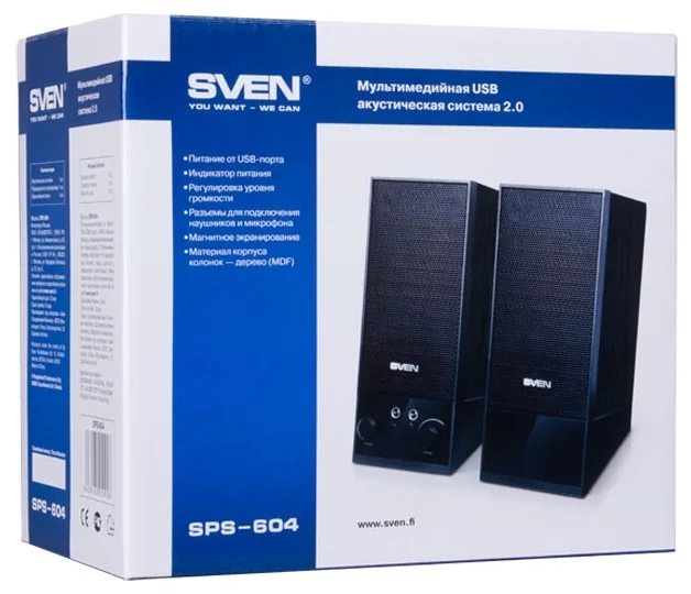 Цена Колонки SVEN SPS-604 Black