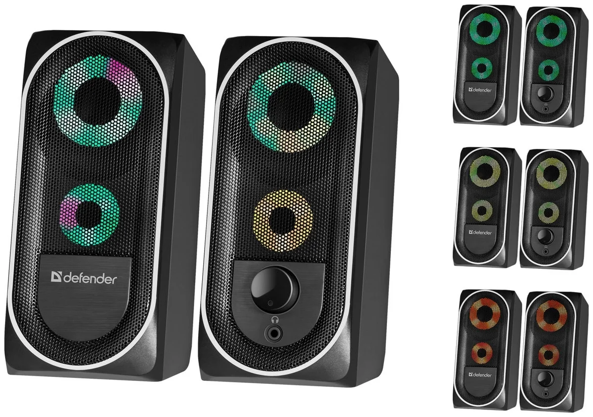 Купить Акустическая система DEFENDER Solar 2 (2.0) Black (65402)