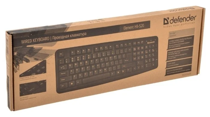 Картинка Клавиатура DEFENDER Element HB-520 PS/2 RU Black