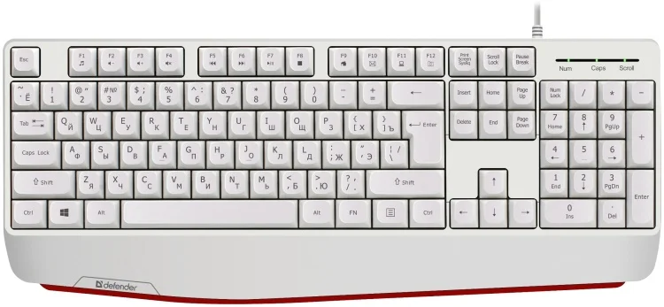 Фотография Клавиатура DEFENDER Atom HB-546 White