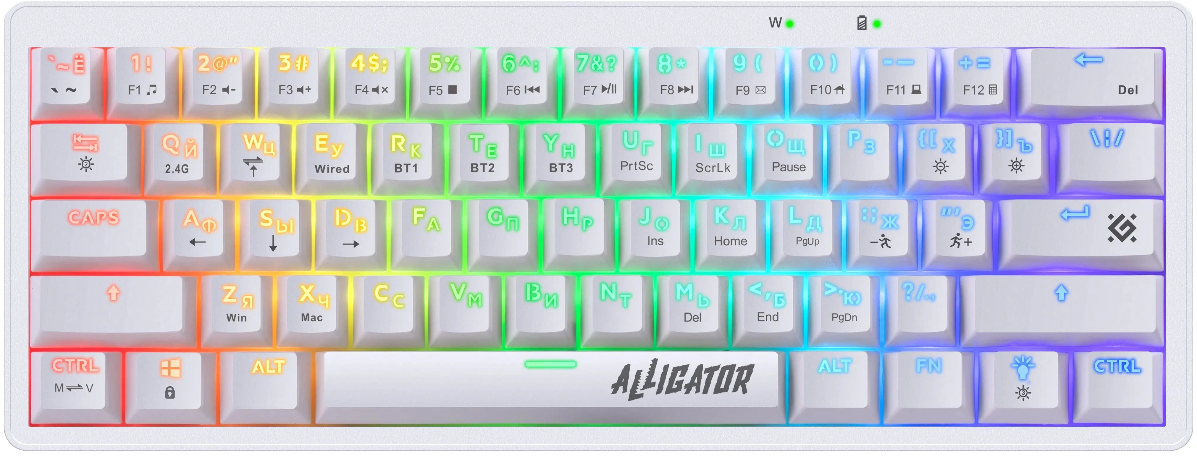 Клавиатура DEFENDER Alligator GK-315 White Brown Switch