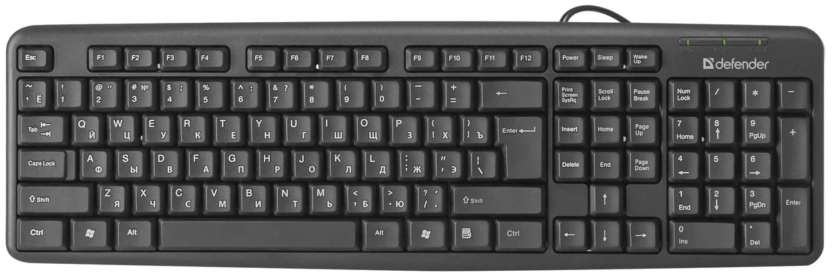 Фото Комплект проводной клавиатура+мышь DEFENDER Dakota C-270 KZ, черный