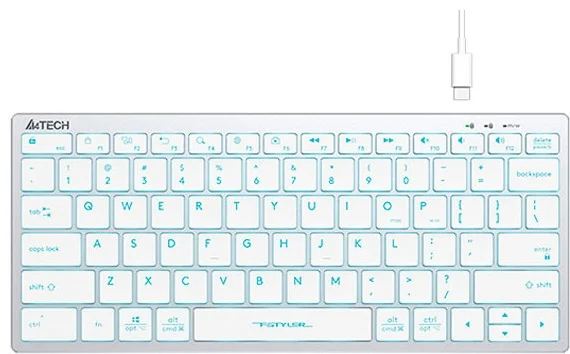 Клавиатура A4tech FX61-Ice Blue-LED