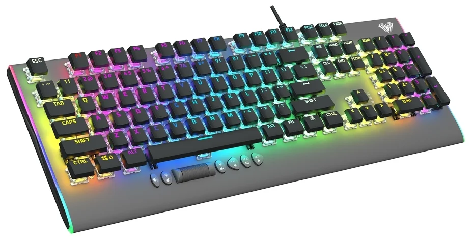 Картинка Клавиатура USB Aula F2099 mechanical backlit aluminium