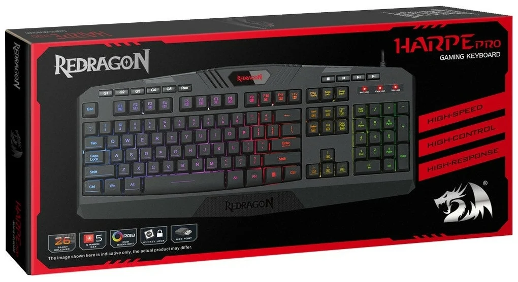 Фото Клавиатура REDRAGON Harpe Pro RGB Black (78376)